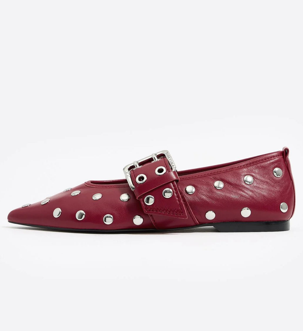 Bimba Y Lola-studded leather ballerina shoes