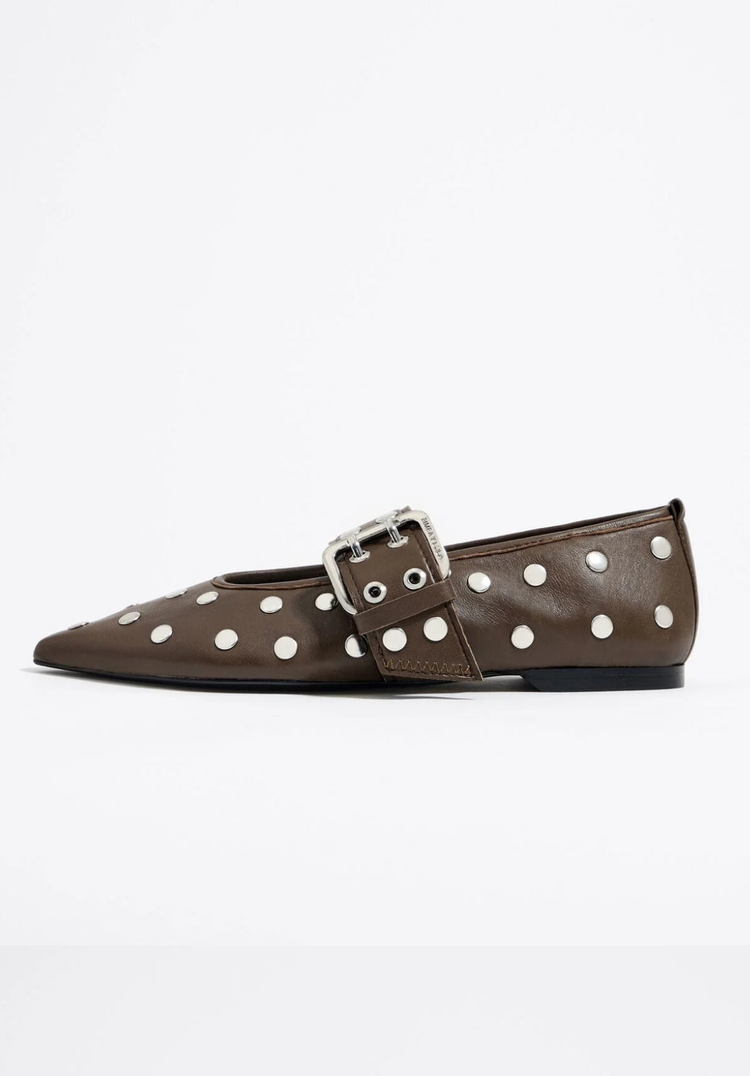 Bimba Y Lola-studded leather ballerina shoes