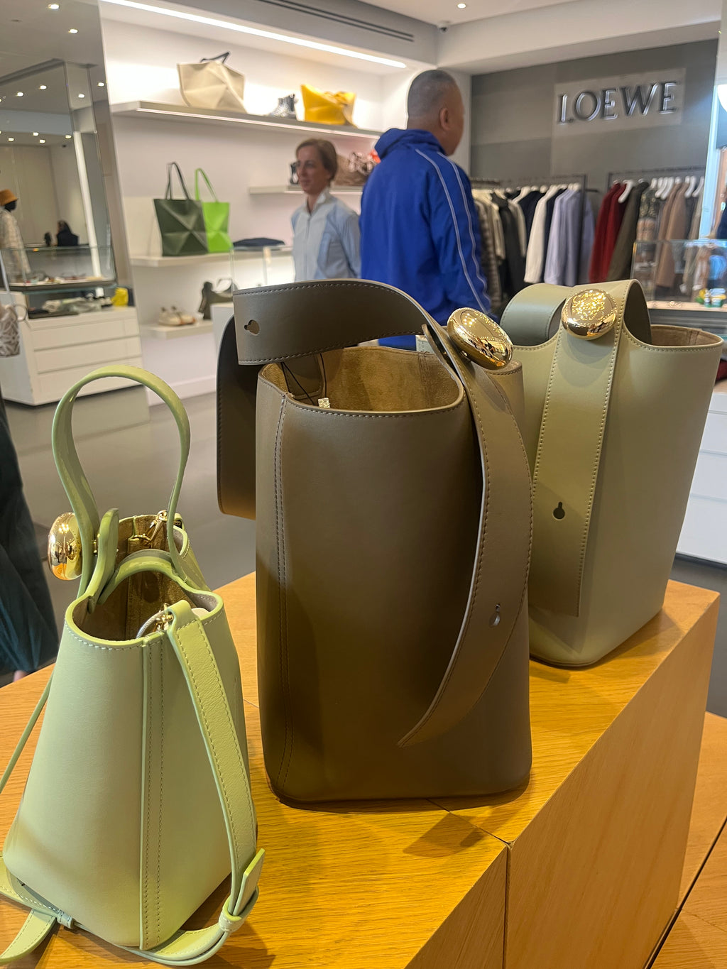 Loewe Pebble Bucket Leather Bag