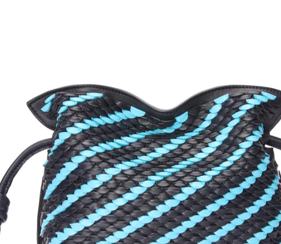 Loewe Flamenco Mini Striped Leather Clutch