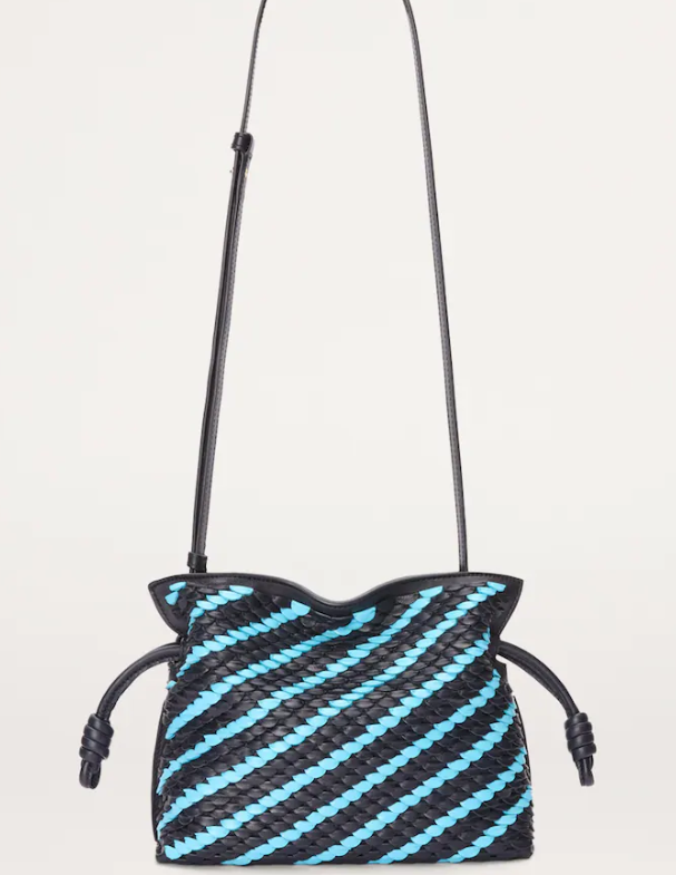 Loewe Flamenco Mini Striped Leather Clutch