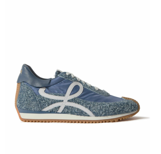 Loewe Flow Runner — Blue Nylon & Suede (EU 38)