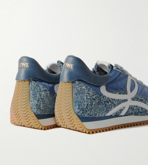 Loewe Flow Runner — Blue Nylon & Suede (EU 38)