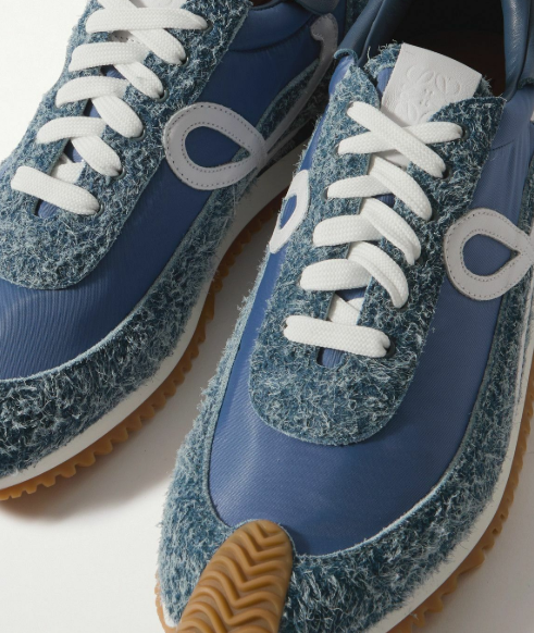Loewe Flow Runner — Blue Nylon & Suede (EU 38)