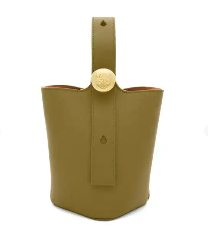 Loewe Pebble Bucket Mini — Olive Green