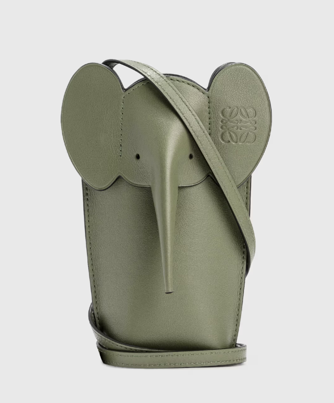 Loewe Elephant Pocket — Avocado Green
