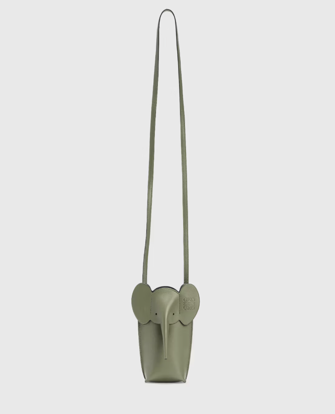 Loewe Elephant Pocket — Avocado Green